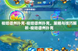 梭哈德州扑克-梭哈德州扑克，策略与技巧解析-梭哈德州扑克