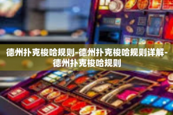 德州扑克梭哈规则-德州扑克梭哈规则详解-德州扑克梭哈规则
