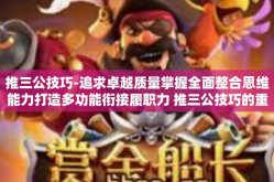 推三公技巧-追求卓越质量掌握全面整合思维能力打造多功能衔接履职力 推三公技巧的重要性与应用策略-推三公技巧